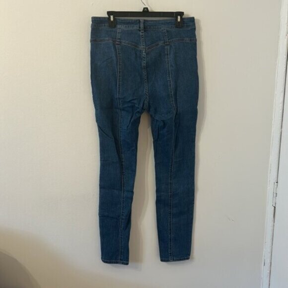 Anthropologie Pilcro High-Rise Skinny Jeans Denim Size 31 Tall - Picture 5 of 8